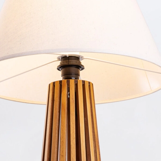 Lampa stołowa Slatted QN-SLATTED-TL-TEAK Elstead Lighting