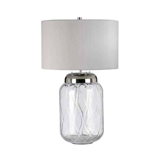 Lampa stołowa Sola – 2 źródła światła – Srebrny abażur QN-SOLA-TL-L Elstead Lighting