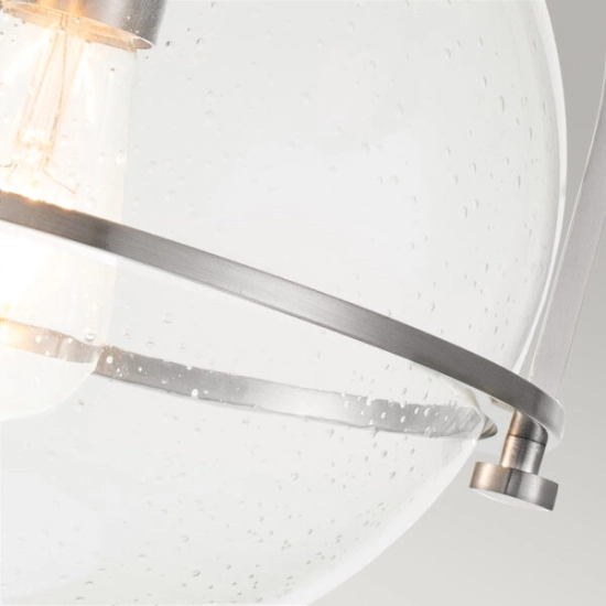 Plafon Somerset – 1 źródło światła – Przezroczyste szkło – Szczotkowany nikiel QN-SOMERSET-F-C-BN Elstead Lighting