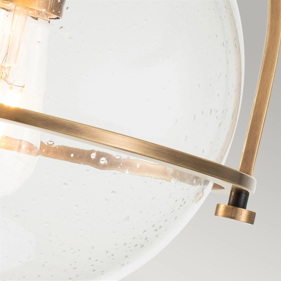 Plafon Somerset – 1 źródło światła – Przezroczyste szkło – Stary mosiądz QN-SOMERSET-F-C-HB Elstead Lighting