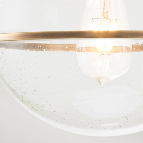 Plafon Somerset – 1 źródło światła – Przezroczyste szkło – Stary mosiądz QN-SOMERSET-F-C-HB Elstead Lighting