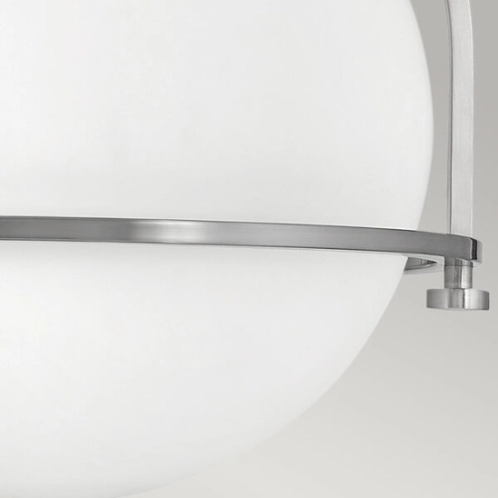 Plafon Somerset – 1 źródło światła – Opalowe szkło – Szczotkowany nikiel QN-SOMERSET-F-O-BN Elstead Lighting