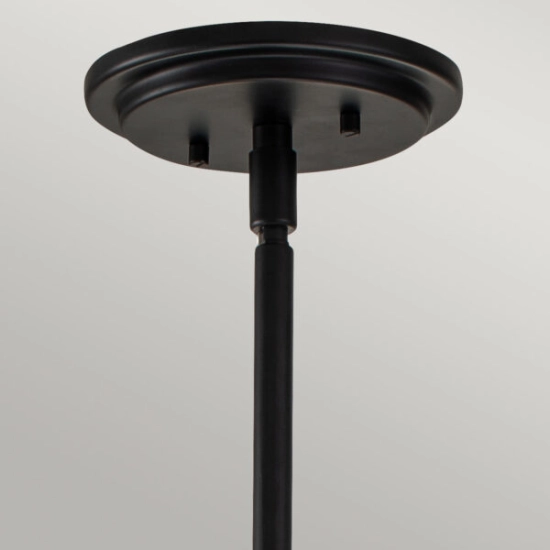 Lampa wisząca Somerset – 1 źródło światła – Przezroczyste szkło – Czarna QN-SOMERSET-P-C-BK Elstead Lighting