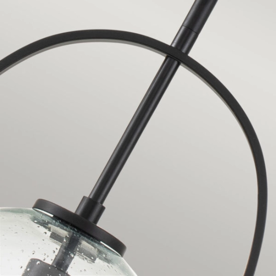 Lampa wisząca Somerset – 1 źródło światła – Przezroczyste szkło – Czarna QN-SOMERSET-P-C-BK Elstead Lighting