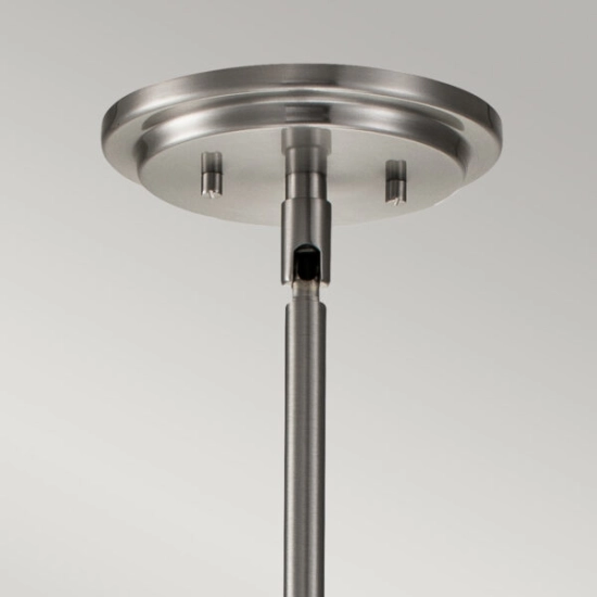 Lampa wisząca Somerset – 1 źródło światła – Przezroczyste szkło – Szczotkowany nikiel QN-SOMERSET-P-C-BN Elstead Lighting