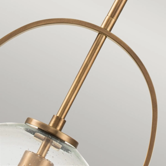 Lampa wisząca Somerset – 1 źródło światła – Przezroczyste szkło – Stary mosiądz QN-SOMERSET-P-C-HB Elstead Lighting