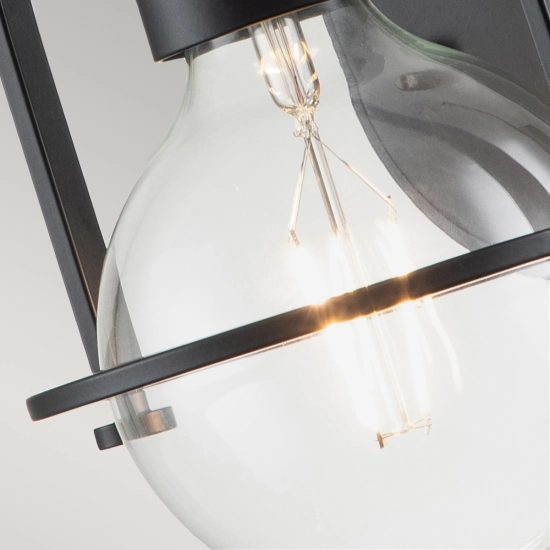 Kinkiet Somerset – 1 źródło światła – Przezroczyste szkło – Czarny QN-SOMERSET1-C-BK Elstead Lighting