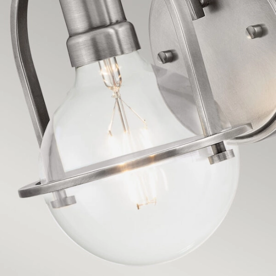 Kinkiet Somerset – 1 źródło światła – Przezroczyste szkło – Szczotkowany nikiel QN-SOMERSET1-C-BN Elstead Lighting