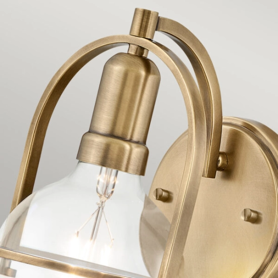 Kinkiet Somerset – 1 źródło światła – Przezroczyste szkło – Stary mosiądz QN-SOMERSET1-C-HB Elstead Lighting