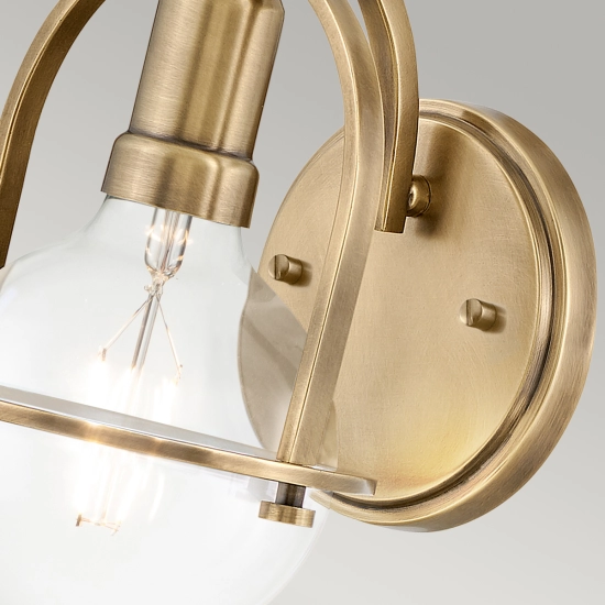 Kinkiet Somerset – 1 źródło światła – Przezroczyste szkło – Stary mosiądz QN-SOMERSET1-C-HB Elstead Lighting