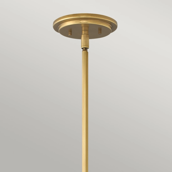 Lampa wisząca Somerset – 1 źródło światła – Opalowe szkło – Stary mosiądz QN-SOMERSET-P-O-HB Elstead Lighting