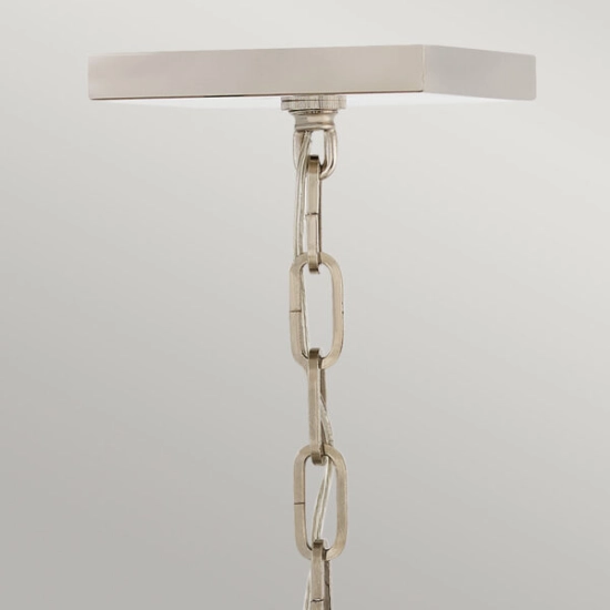 Lampa wisząca/ Półplafon Stinson – 4 źródła światła – Czarna/ Polerowany nikiel QN-STINSON-4P-M-BK Elstead Lighting