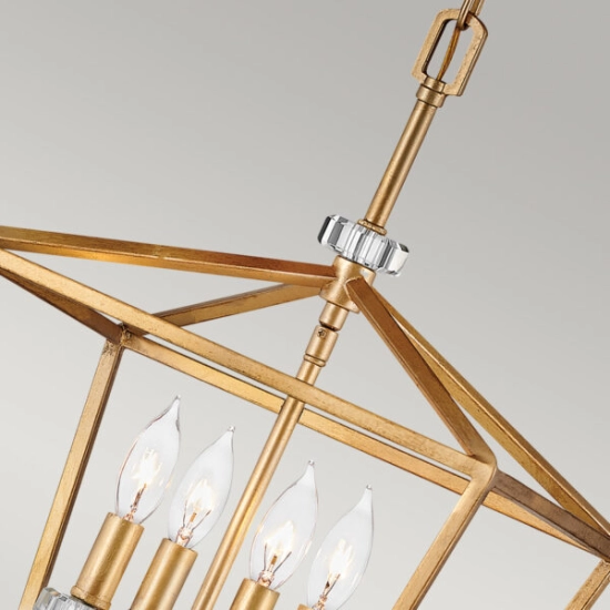 Lampa wisząca/ Półplafon Stinson – 4 źródła światła – Przecierany mosiądz QN-STINSON-4P-M-DBR Elstead Lighting