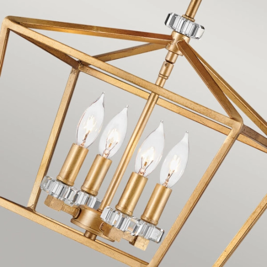 Lampa wisząca/ Półplafon Stinson – 4 źródła światła – Przecierany mosiądz QN-STINSON-4P-M-DBR Elstead Lighting