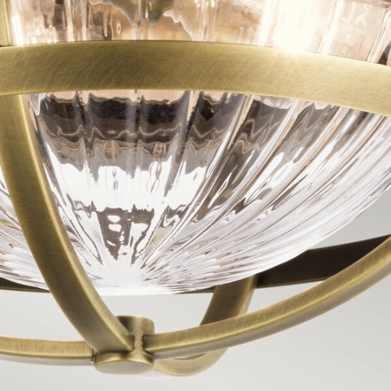 Plafon Tollis – 2 źródła światła – Białe/ Naturalny mosiądz QN-TOLLIS-F-NBR Elstead Lighting