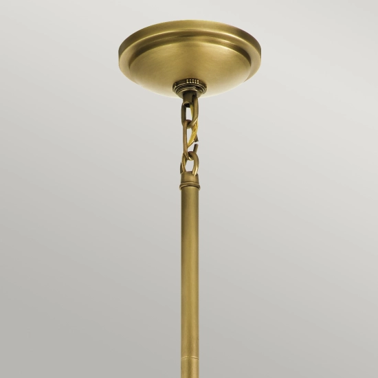 Lampa wisząca Tollis – 1 źródło światła – Białe/ Naturalny mosiądz QN-TOLLIS-P-NBR Elstead Lighting
