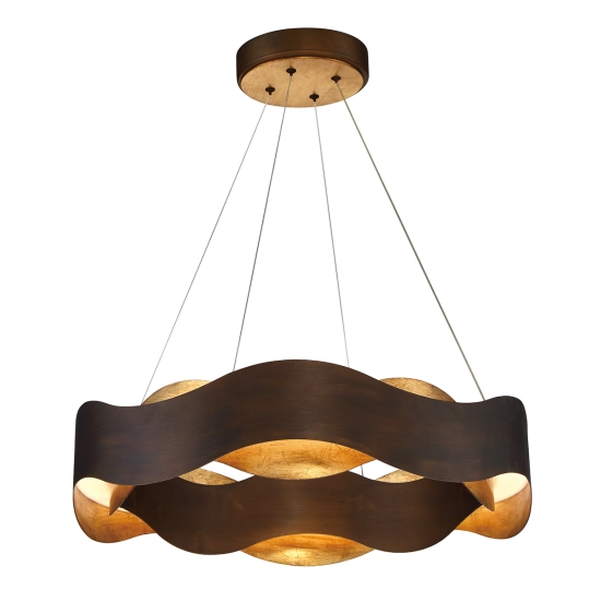 Średni żyrandol Vaughan – Brązowo-złoty QN-VAUGHAN-P-M-BRZ-GD Elstead Lighting