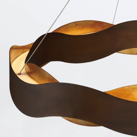 Średni żyrandol Vaughan – Brązowo-złoty QN-VAUGHAN-P-M-BRZ-GD Elstead Lighting