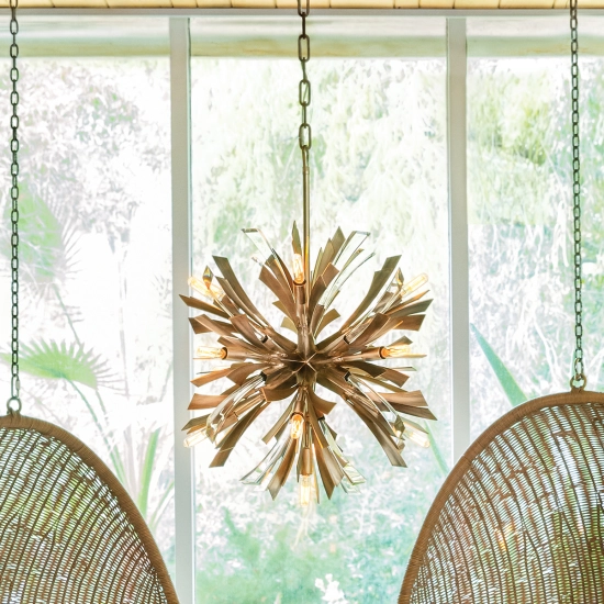 Mała lampa wisząca Vida – 13 źródeł światła QN-VIDA-13P-S Elstead Lighting
