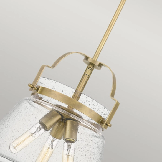 Lampa wisząca Wimberley – 3 źródła światła – Wyblakły mosiądz QN-WIMBERLEY-P-WS Elstead Lighting