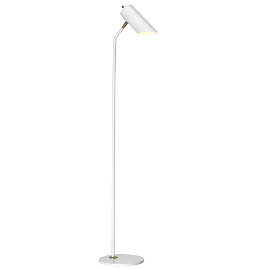 kinkiecik.pl Lampa podłogowa Quinto – 1 źródło światła – Biała/ Stary mosiądz QUINTO-FL-WAB Elstead Lightnig
