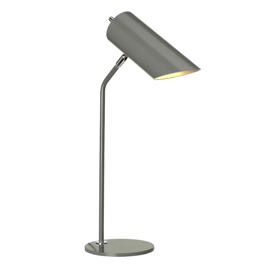 kinkiecik.pl Lampa biurkowa Quinto – 1 źródło światła – Ciemnoszara/ Polerowany nikiel QUINTO-TL-GPN Elstead Lightnig