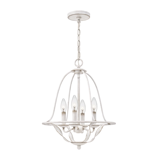 Lampa wisząca Bradbury – 4 źródła światła – Antyczna biel QZ-BRADBURY-4P-AWH Elstead Lighting