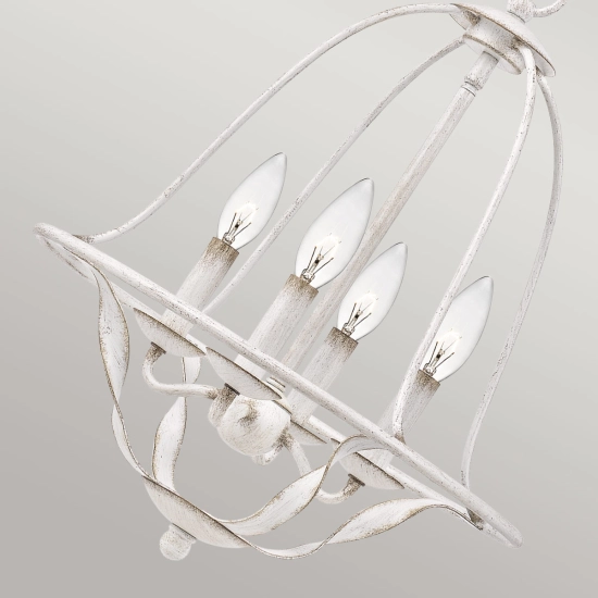Lampa wisząca Bradbury – 4 źródła światła – Antyczna biel QZ-BRADBURY-4P-AWH Elstead Lighting