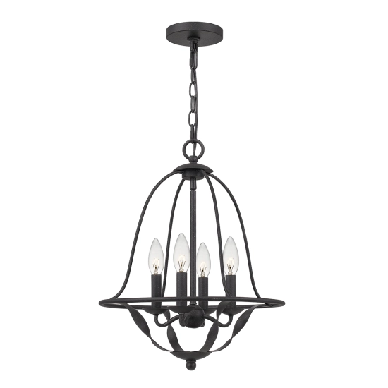 Lampa wisząca Bradbury – 4 źródła światła – Popielata QZ-BRADBURY-4P-GK Elstead Lighting
