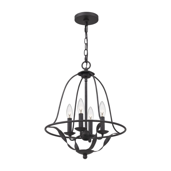 Lampa wisząca Bradbury – 4 źródła światła – Popielata QZ-BRADBURY-4P-GK Elstead Lighting