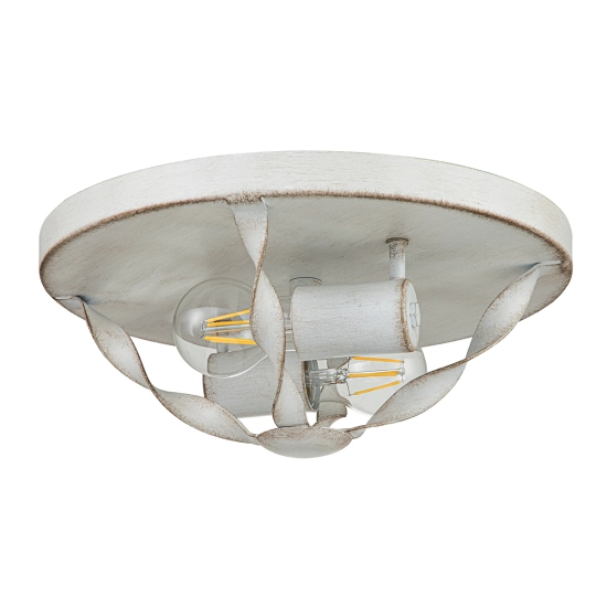 Plafon Bradbury – 2 źródła światła – Antyczna biel QZ-BRADBURY-F-AWH Elstead Lighting