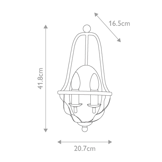 Kinkiet Bradbury – 2 źródła światła – Antyczna biel QZ-BRADBURY2-AWH Elstead Lighting