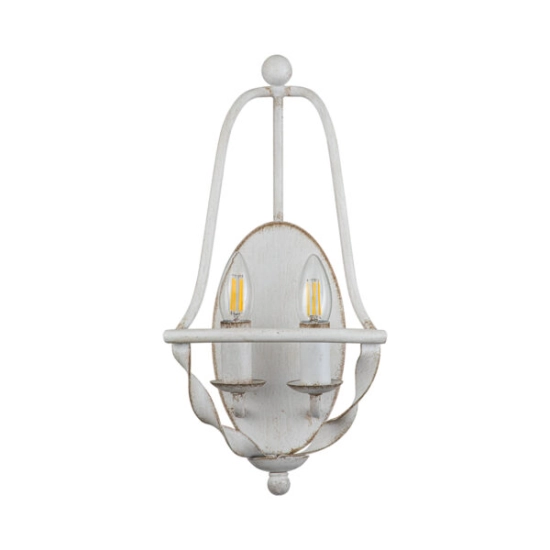 Kinkiet Bradbury – 2 źródła światła – Antyczna biel QZ-BRADBURY2-AWH Elstead Lighting