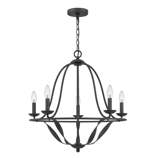 Żyrandol Bradbury – 5 źródeł światła – Popielaty QZ-BRADBURY5-GK Elstead Lighting