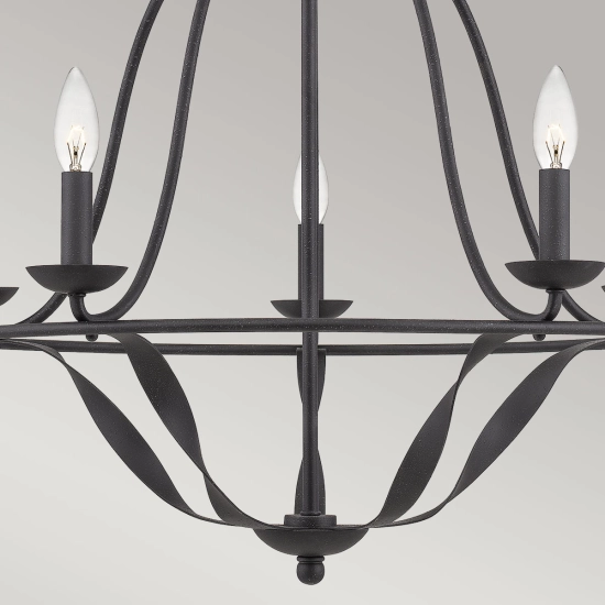 Żyrandol Bradbury – 5 źródeł światła – Popielaty QZ-BRADBURY5-GK Elstead Lighting