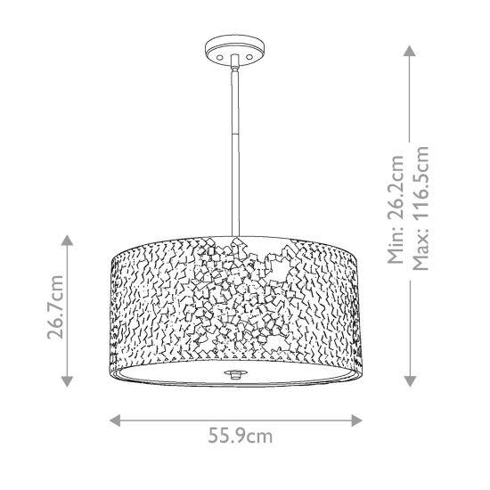 Duża lampa wisząca Confetti – 4 źródła światła QZ-CONFETTI-P-L Elstead Lighting