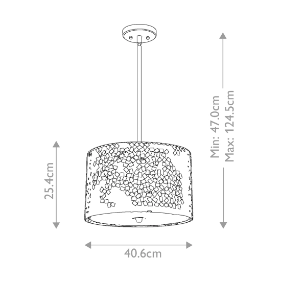 Lampa wisząca Confetti – 3 źródła światła QZ-CONFETTI-P-M Elstead Lighting