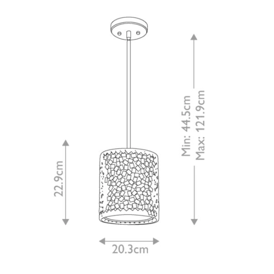 Mała lampa wisząca Confetti – 1 źródło światła QZ-CONFETTI-P-S Elstead Lighting