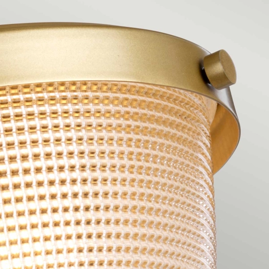 Półplafon Dublin – 1 źródło światła – Malowany naturalny mosiądz QZ-DUBLIN-SF-PNBR Elstead Lighting