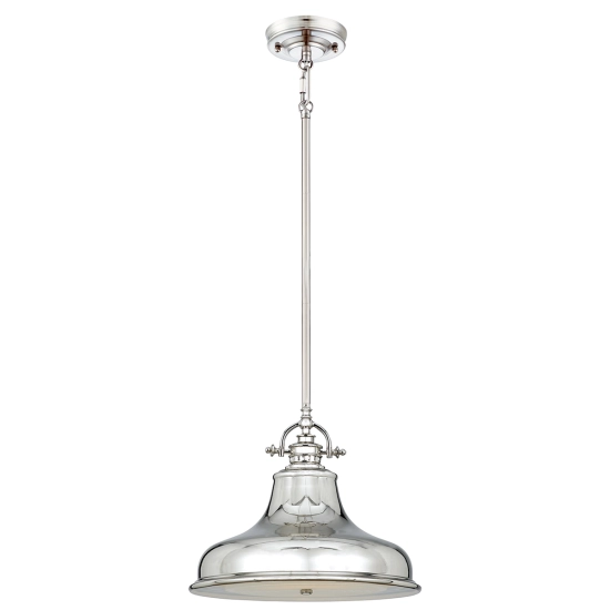 kinkiecik.pl Lampa wisząca Emery – 1 źródło światła – Cesarskie srebro QZ-EMERY-P-M-IS Elstead Lighting
