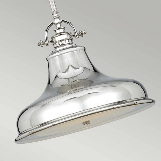 Lampa wisząca Emery – 1 źródło światła – Cesarskie srebro QZ-EMERY-P-M-IS Elstead Lighting