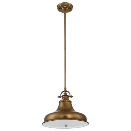 Lampa wisząca Emery – 1 źródło światła – Stary mosiądz QZ-EMERY-P-M-WS Elstead Lighting