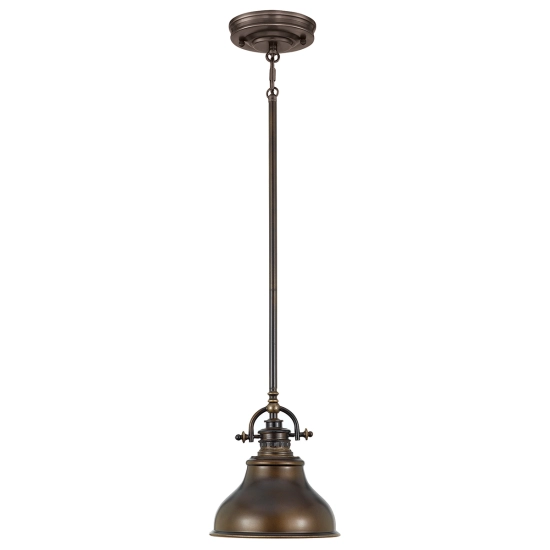 kinkiecik.pl Mała lampa wisząca Emery – 1 źródło światła – Brąz palladiański QZ-EMERY-P-S-PN Elstead Lighting