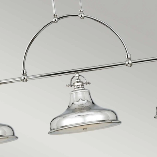 Podłużna lampa wisząca Emery – 3 źródła światła – Cesarskie srebro QZ-EMERY3P-IS Elstead Lighting
