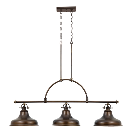 kinkiecik.pl Podłużna lampa wisząca Emery – 3 źródła światła – Brąz palladiański QZ-EMERY3P-PN Elstead Lighting