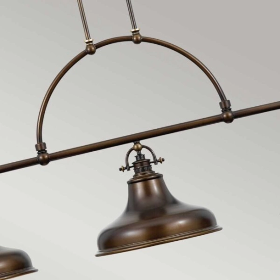 Podłużna lampa wisząca Emery – 3 źródła światła – Brąz palladiański QZ-EMERY3P-PN Elstead Lighting