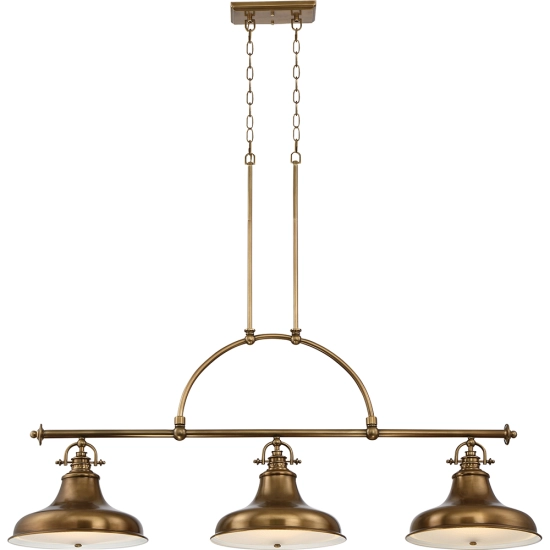 kinkiecik.pl Podłużna lampa wisząca Emery – 3 źródła światła – Stary mosiądz QZ-EMERY3P-WS Elstead Lighting