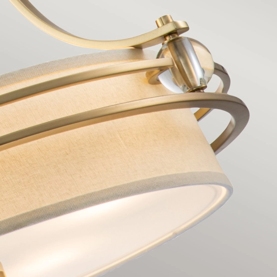 Lampa wisząca Gotham – 4 źródła światła – Szczotkowany mosiądz QZ-GOTHAM-P-BB Elstead Lighting
