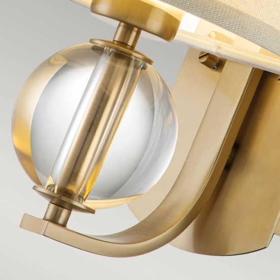 Kinkiet Gotham – 1 źródło światła – Szczotkowany mosiądz QZ-GOTHAM1-BB Elstead Lighting