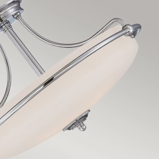Półplafon Griffin – 3 źródła światła – Polerowany chrom QZ-GRIFFIN-SFS-C Elstead Lighting